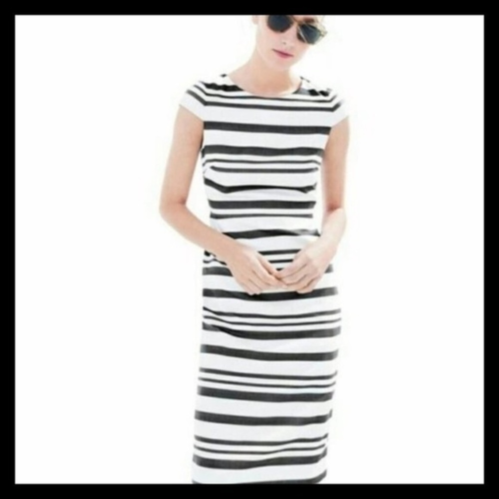 J.Crew Women's Double Stripe Cap Sleeve Dress